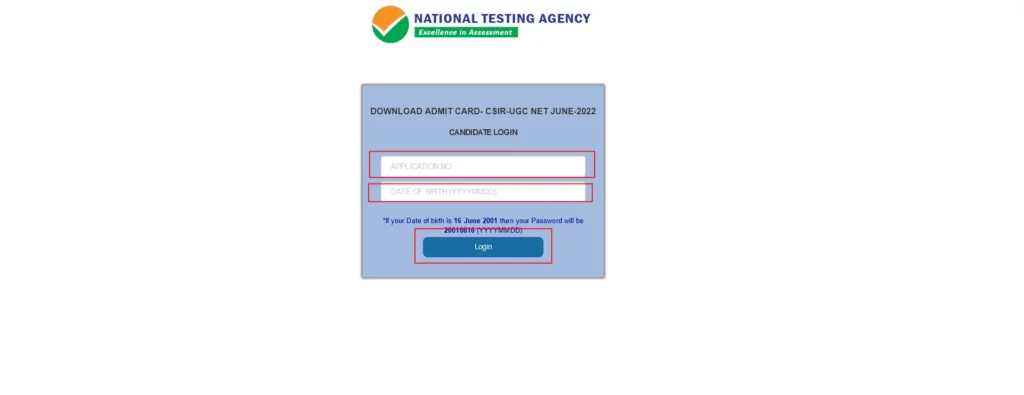 UGC NTA NET Admit Card download