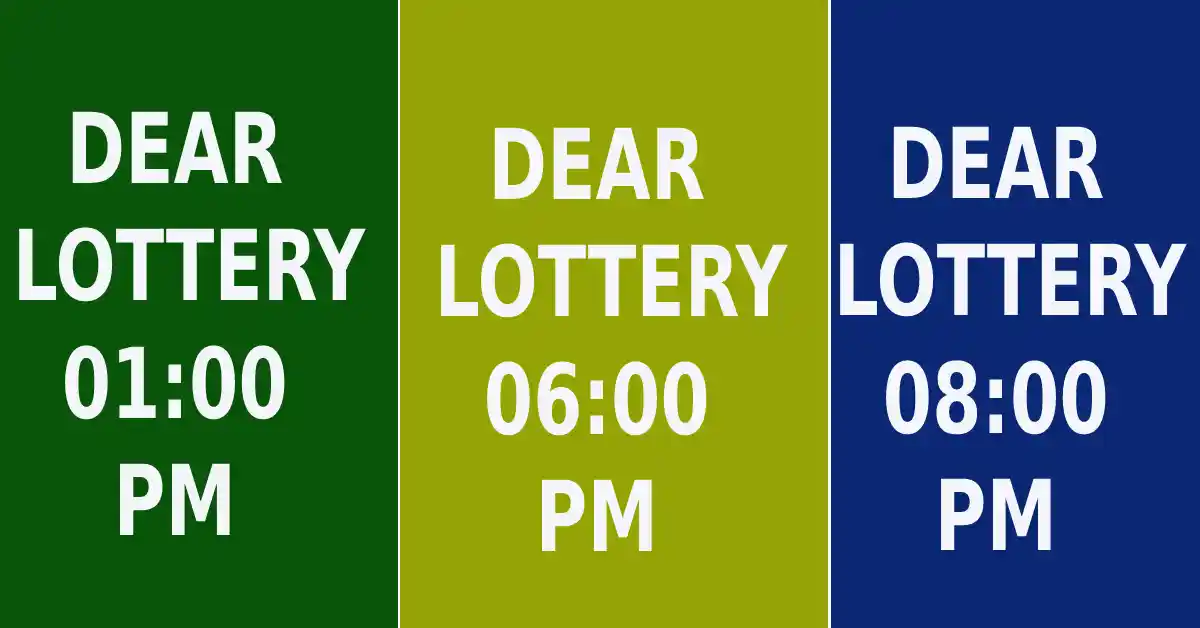 Dear Lottery publish time